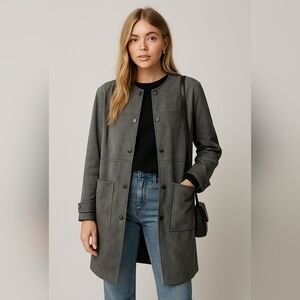 Philosophy Republic Clothing Faux Suede Leather Coat – Size Small